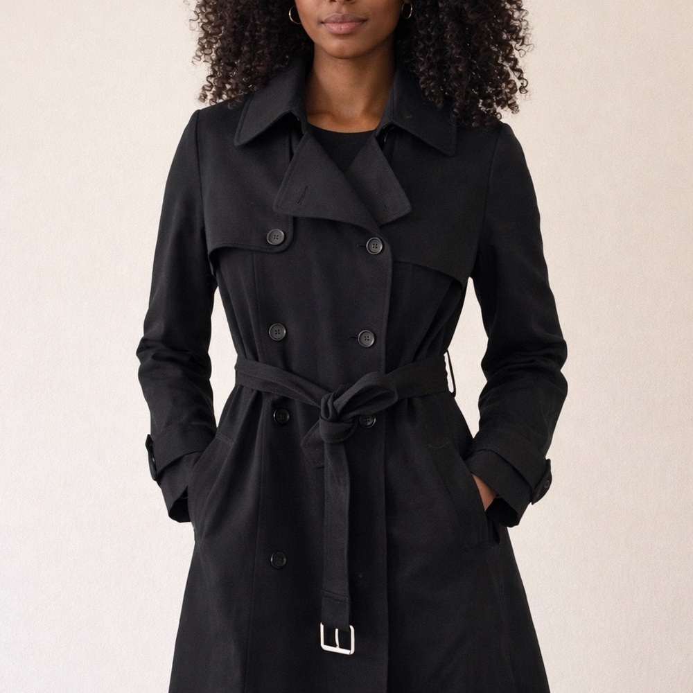Club Monaco Black Trench Coat